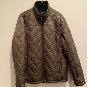 Men’s Brown Quilted Tumi Jacker Coat M